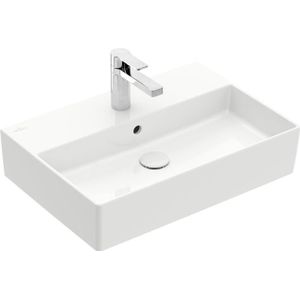 Villeroy & Boch Memento 2.0 wastafel onderzijde geslepen 60x42cm met overloop 1 kraangat wit 4A226G01 4A226G01