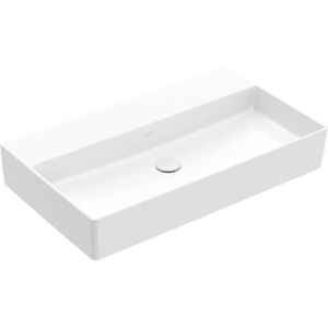 Villeroy & Boch Memento 2.0 wastafel onderzijde geslepen 80x47cm zonder overloop zonder kraangat ceramic+ wit 4A228FR1