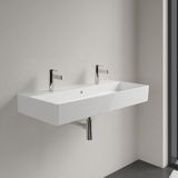 Villeroy & Boch Memento 2.0 wastafel onderzijde geslepen 100x47cm met overloop 2 kraangaten ceramic+ wit 4A221LR1