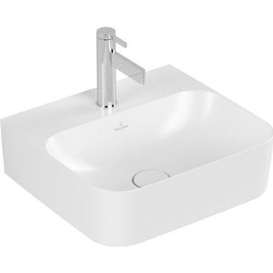 Villeroy & Boch Finion fontein 1 kraangat 43x39cm ceramic+ zonder overloop stone white 436443RW