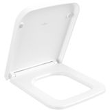 Villeroy & Boch Venticello closetzitting met deksel met softclose en quick release RVS/stone white 8m22s1rw