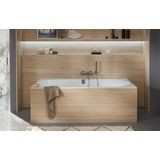 Ligbad Villeroy & Boch Oberon Duobad Quarel 170x75 met Poten Inclusief Overloopcombinatie Wit Alpin