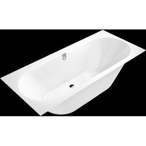 Ligbad Villeroy & Boch Oberon Duobad Quaryl 180x80 cm met Poten Inclusief Overloopcombinatie Wit Alpin