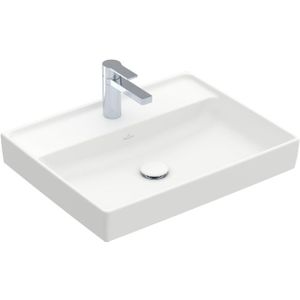 Villeroy & Boch Collaro wastafel 60x47cm zonder overloop 1 kraangat ceramic+ stone white 4A3361RW