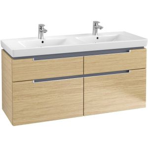 Villeroy & Boch Subway 2.0 wastafelonderkast 128.7x59cm 4 lades Nordic oak A91700VJ