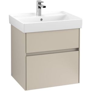 Villeroy & Boch Collaro wastafelonderkast 55.4x54.6cm 2 lades Soft grey C00800VK