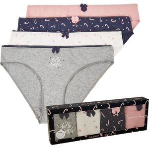 Happy Shorts Kerst Slips Dames 4-Pack D684 - Maat 40 - Onderbroek