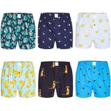 MG-1 Wijde losse boxershorts heren 6-pack pack d722 met prints