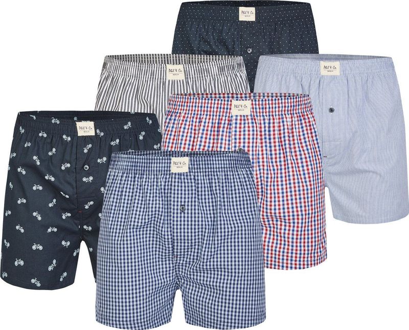 Phil & Co - D626 - Boxershorts - Multipack van 6 - Heren - 100% Katoen