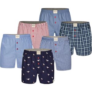 Phil & Co - 6-Pack - Boxershorts - Multicolor - 100% Katoen
