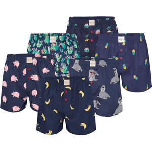 Phil & Co - Wijde Boxershorts - 6-Pack - Heren - Geweven Katoen