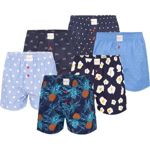 Phil & Co - Geweven Wijde Boxershorts - 6-Pack - Heren