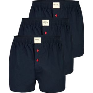 Phil & Co - Wijde Boxershorts - Effen Zwart - 3-Pack