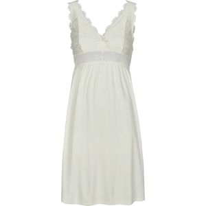 By Louise - Slipdress - Dames Nachthemd - Wit - Met Kant