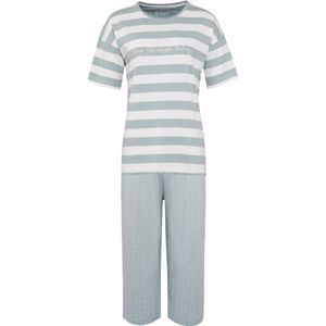 By Louise - Capri Pyjamaset - Katoen - T-shirt met Korte Mouw en Broek in 3/4 Lengte