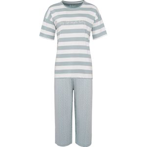 By Louise - Capri Pyjamaset - Katoen - T-shirt met Korte Mouw - 3/4 Pyjamabroek