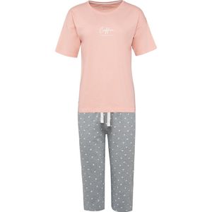 By Louise - Capri Pyjama Set - Katoen - T-Shirt met Korte Mouw en 3/4 Broek