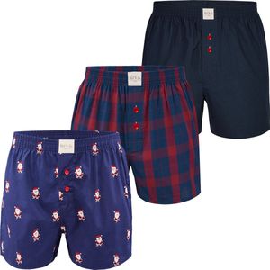 Phil & Co - Boxershorts - Katoen - Verpakking van 3 Stuks - Limited Edition Kerstspecial
