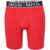 Phil & Co - Boxershorts - Blauw/Rood - 3-Pack - Lange Pijpen