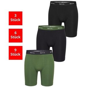 Phil & Co Boxershorts heren met lange pijpen boxer briefs 3-pack zwart / groen
