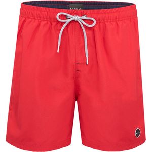Phil & Co - Heren Zwemshort - Rood - Polyester - 2 Zijzakken, 1 Achterzak, Mesh Binnenbroekje