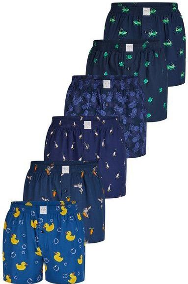 MG-1 - Wijde Boxershorts - Katoen - Multipack van 6 Stuks - Met Print