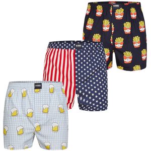 Happy Shorts - Wijde Boxershorts - Set van 3 - Heren