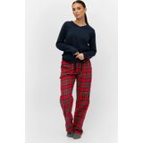 By Louise - Pyjamabroek - Geruit - Rood - Flanel