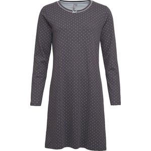 By Louise - Nachthemd - Antraciet - Interlock - Lange Mouw