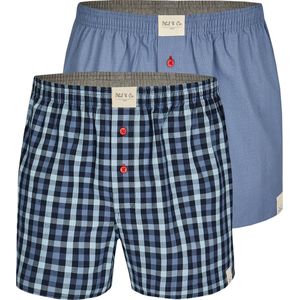 Phil & Co - PH-157 - Boxershorts - Blauw - 2-Pack - Wijde Heren Boxershorts