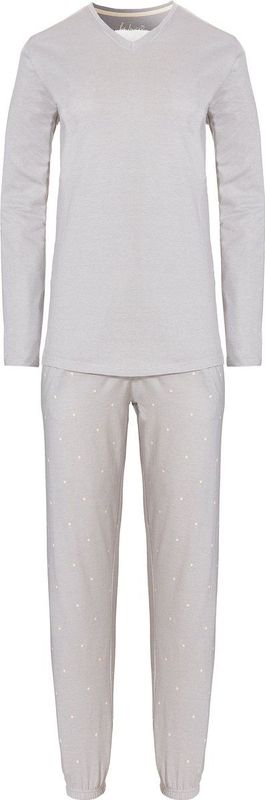 By Louise - Pyjama Set - Grijs - Dames - Lange Mouwen - 100% Katoen