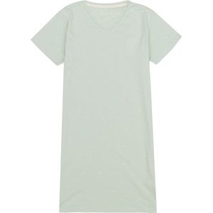 By Louise - Dames Nachthemd - Katoen - V-hals - Korte Mouwen