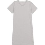 By Louise - Dames Nachthemd - Katoen - V-hals met Kant - Korte Mouwen