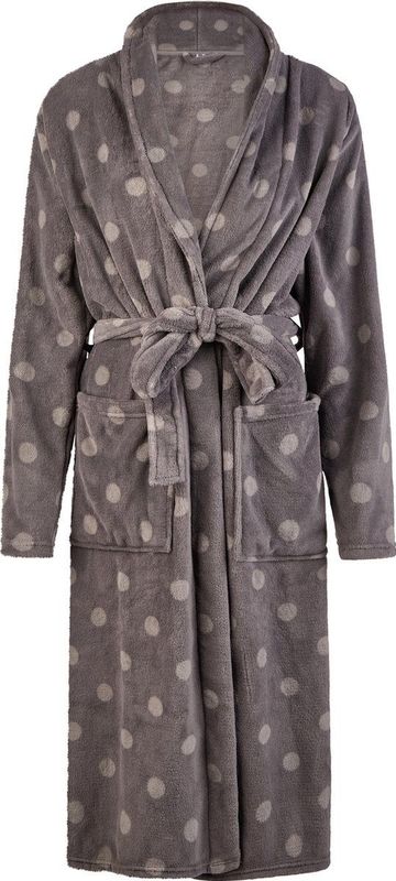 By Louise - Fleece Badjas - Antraciet - Dames