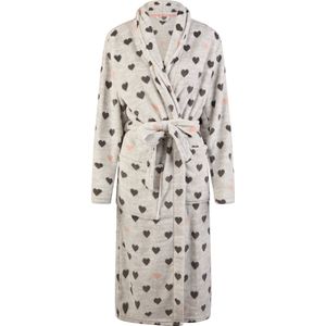 By Louise - Fleece Badjas - Grijs - Dames