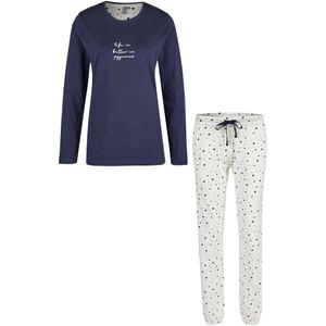 By Louise - Pyjama Set - Blauw - Hartjes Print - Dames