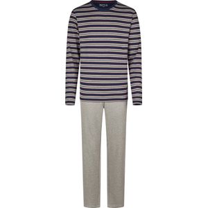 Phil & Co - Winter Pyjama Set - Grijs/Blauw - Interlock - Comfortabel Shirt en Broek