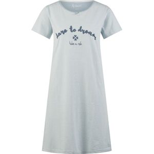 By Louise - Dames Nachthemd - Blauw - Katoen - Gestreept