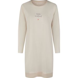 By Louise - Nachthemd - Beige - 100% Katoen Single Jersey