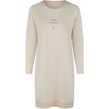By Louise - Dames Nachthemd - Grijs - Lange Mouw - Gestreept