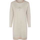 By Louise - Dames Nachthemd - Grijs - Lange Mouw - Gestreept