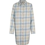By Louise - Pyjama Nachthemd - Lang - Flanel - Geruit - Blauw