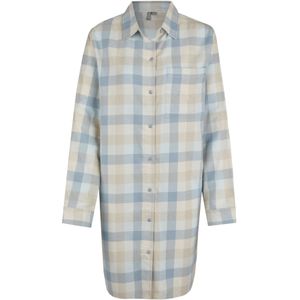 By Louise - Pyjama Nachthemd - Lang - Flanel - Geruit - Blauw