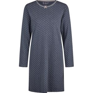 By Louise - Dames Big Shirt - Nachthemd - Zwart - Katoenmix