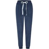 By Louise - Dames Winter Pyjama Set - Blauw - Katoen-Polyester Blend - Badstof, Vochtabsorberend