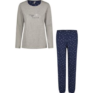 By Louise Pyjama Set Lang - Grijs - Katoen