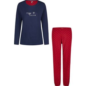 By Louise - Pyjama Set - Blauw - Dames - Lang - Katoen