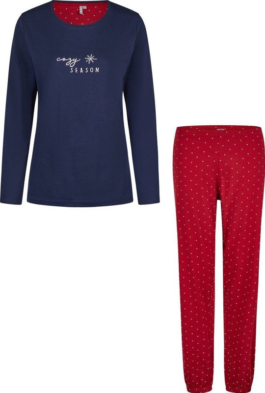 By Louise - Pyjama Set - Blauw - Lang - Katoen