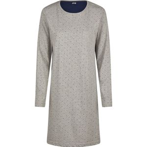 By Louise - Dames Nachthemd - Grijs - Lange Mouw - Katoen
