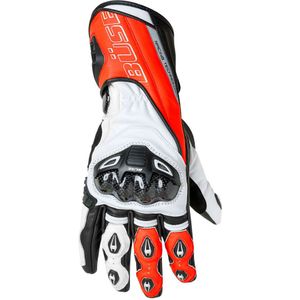 Büse Donington Pro, Handschoenen, zwart/witte/neon rood, 8
